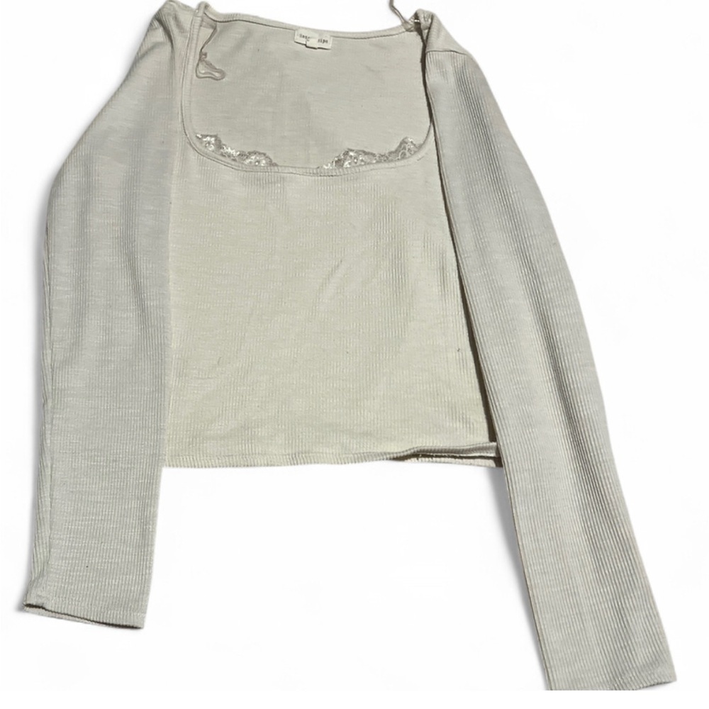 Heart & Hips Light Gray Long Sleeve Blouse